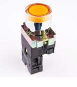 (505165) Кнопка управления нажимная с подсветкой XB2-BW3571. желтый. TAKEL