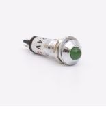 (505701з) Светодиодный индикатор металлический AD22B ∅ M8 24v AС/DС. зеленый. TAKEL