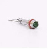 (505711з) Светодиодный индикатор металлический AD22С ∅ M6 220v АC. зеленый. TAKEL