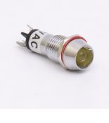 Світлодіодний індикатор металевий TAKEL AD22С діаметр M10 220v АC жовтий
