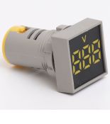 Світлодіодний вольтметр TAKEL ED22 FVD АC 60 500В 705015ж квадрат жовтий Світлодіодний вольтметр TAKEL ED22 FVD АC 60 500В квадрат жовтий