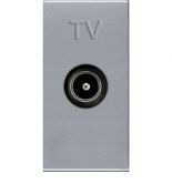 N2150 PL Розетка TV (телевизионная) одиночная. гнездовой разъем (F-коннектор). 1 модуль Zenit серебряный