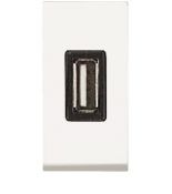 N2185 BL USB-розетка 1 модульная Zenit белая