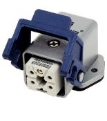 Кожух з гніздовою вставкою розетки EMAS EBM05PE41 5 контактів 10A монтаж на перегородку Кожух з гніздовою вставкою розетки EMAS EBM05PE41 5 контактів 10A