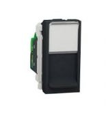 Механізм компʼютерної розетки одиночний Schneider Electric RJ45 NU344854 кат.6 FTP 1 модуль UNICA NEW антрацит Механізм компʼютерної розетки одиночний Schneider Electric RJ45 кат.6 FTP NU344854