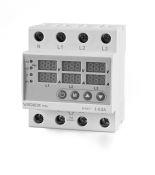 (VF-RS-3RNT63) Трехфазное реле контроля напряжения и тока RESIST 145-300V AC. 63А. VIDEX