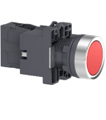 (XA2EW34M2) Невыступающая кнопка c подсветкой серии XA2. 220V AC. СLED. 1NC. красная. Schneider Electric