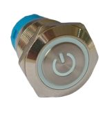 (XYB-MB-19-11) Кнопка управления металлическая без фиксации. с LED подсветкой белая. 1НО+1НЗ. 19мм. 250В. Xkoren Electric (XYB-MB-19-11) Кнопка управления металлическая без фиксации. с LED подсветкой белая. 1НО+1НЗ. 19мм. 250В. Xkoren Electric