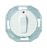 (WDE011062) Двухполюсный кнопочный выключатель на 2-ва направления с красной лампочкой индикации RENOVA белая. Schneider Electric