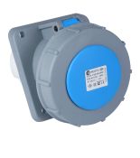 Силова розетка фланцева з нахилом TP ElEctric 3129 309 0900 63А 3 полюси 2P T IP67 Силова розетка фланцева з нахилом TP ElEctric 3129 309 0900 63А