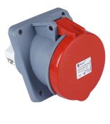 Силова розетка фланцева з нахилом TP ElEctric 3131 309 1600 63А 4 полюси 3P T IP44 Силова розетка фланцева з нахилом TP ElEctric 3131 309 1600 63А