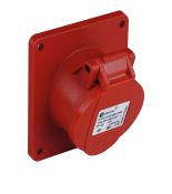 Силова розетка фланцева з нахилом TP ElEctric 3107 309 1600 32А 5 полюсів 3P N T IP44 Силова розетка фланцева з нахилом TP ElEctric 3107 309 1600 32А