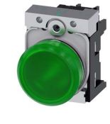 Світловий індикатор з гладким світлофільтром SIEMENS 3SU1156 6AA40 1AA0 з вбудованим світлодіодом серія 3SU AC 230V зелений Світловий індикатор з гладким світлофільтром SIEMENS 3SU1156 6AA40 1AA0 з вбудованим світлодіодом серія 3SU