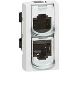 (76536) Розетка Телефон/Internet 2хRJ45 UTP LCS² (1 модуль). серия MOSAIC. белый. Legrand 76536 (76536) Розетка Телефон/Internet 2хRJ45 UTP LCS² (1 модуль). серия MOSAIC. белый. Legrand