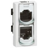 Розетка Телефон Legrand Internet 2xRJ45 FTP LCS 1 модуль серія MOSAIC
