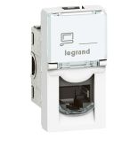Розетка інформаційна Legrand RJ45 STP кат.6А 10Gbit s 1 модуль серія MOSAIC 76573