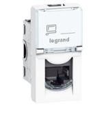 (76581) Розетка информационная RJ45 UTP кат.6 LCS²(1 модуль) антибактериальная. серия MOSAIC. белый. Legrand 76581 (76581) Розетка информационная RJ45 UTP кат.6 LCS²(1 модуль) антибактериальная. серия MOSAIC. белый. Legrand