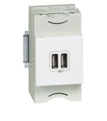 (77594) USB розетка для зарядки двойная. серия MOSAIC. белый. Legrand 77594 (77594) USB розетка для зарядки двойная. серия MOSAIC. белый. Legrand