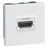 78768 (78768) Розетка HDMI типа A (для передачи цифрового и аналогового аудио-видеосигнала высокой четкости). (2 модуля). серия MOSAIC. белый. Legrand