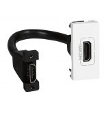 Розетка Legrand HDMI типу А шнур 15см для передачі цифрового і аналогового аудіо відео високої чіткості 1 модуль