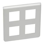 Рамка 2х2х2 модуля Legrand 79338 серія MOSAIC алюміній Рамка 2х2х2 модуля Legrand серія MOSAIC алюміній