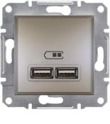 EPH2700269 (EPH2700269) Розетка USB ASFORA бронза. Schneider Electric