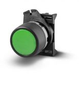 (GZPPPL2) Кнопка круглая с подсветкой. зеленая. с фиксацией. Giovenzana International