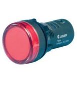(ECX 2051-220L) Кнопка моноблок с LED лампой. красный. 220В. Comepi