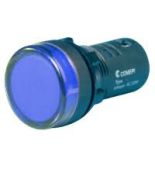 (ECX 2054-220L) Кнопка моноблок с LED лампой. синий. 220В. Comepi