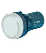 (ECX 2055-220L) Кнопка моноблок с LED лампой. белый. 220В. Comepi