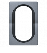 (E6805.S1E) Рамка 1-местная горизонтальная для двойной розетки. серебристо-чёрный. Aling Conel