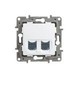 (672254) Компьютерная розетка двойная RJ45 кат6 UTP ETIKA белый. Legrand (672254) Компьютерная розетка двойная RJ45 кат6 UTP ETIKA белый. Legrand