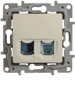 (672352) Розетка <телефон+интернет> RJ11+RJ45 кат 5 UPT ETIKA слоновая кость. Legrand (672352) Розетка <телефон+интернет> RJ11+RJ45 кат 5 UPT ETIKA слоновая кость. Legrand