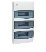 (B36PT/RR) Распределительный щит Combi. 3x12 модуля 497x264x99. IP40. с шинами N и PE. прозрачная дверь. IDE