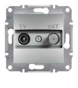 Розетка TV/SAT (телевизионная & спутниковая) оконечная ASFORA алюминий EPH3400161 Розетка TV/SAT (телевизионная & спутниковая) оконечная ASFORA алюминий