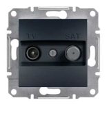 EPH3400471 Розетка TV/SAT (телевизионная &amp; спутниковая) индивидуальная (1db) ASFORA графит