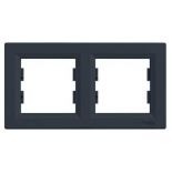 EPH5800271 Двухместная горизонтальная рамка ASFORA графит