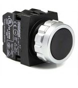 Кнопка натискна діаметр 30 без фіксації 1НО 1НЗ чорний EMAS H102DH IP50