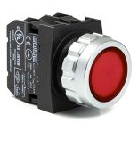 (H102DK) Кнопка нажимная Ø30 без фиксации (1НО+1НЗ) красный. IP50. серии H. EMAS (H102DK) Кнопка нажимная Ø30 без фиксации (1НО+1НЗ) красный. IP50. серии H. EMAS