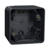 Бокс для зовнішнього монтажу одинарний Schneider Electric Mureva Styl IP55 графіт
