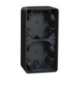 Бокс для зовнішнього монтажу подвійний вертикальні Schneider Electric Mureva Styl IP55 графіт