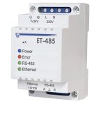 (ЕТ-485) Преобразователь интерфейсов Modbus RTU/ASCII (RS-485)–Modbus TCP (Ethernet) ЕТ-485. Новатек-Электро