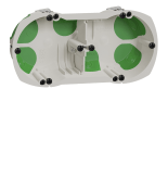 Коробка установча двопостова Multifix Air Schneider Electric IMT35000 для порожнистих стін 67х40