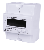 Трифазний електронний лічильник E.NEXT e.control.w09 5А СТ i0310039 клас точності 1.0 некомерційний RS485 Трифазний електронний лічильник E.NEXT e.control.w09 5А СТ клас точності 1.0 некомерційний