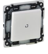 752161 Одноклавишный выключатель  Valena LIFE10АХ 250В  IP44 с подсветкой .белый.Legrand
