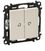 Двухклавишный переключатель Valena LIFE 10АХ 250В с подсветкой.слоновая кость.Legrand 752509 Двухклавишный переключатель Valena LIFE 10АХ 250В с подсветкой.слоновая кость.Legrand