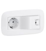 Розетка із заземлюючим контактом Legrand Valena LIFE ALLURE 16А 250В для зарядки USB білий