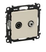 753564 Телевизионная розетка TV-SAT ''Звезда''  1 кабель . Valena LIFE.слоновая кость.Legrand