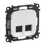 Подвійна компʼютерна розетка Legrand RJ45 кат6 Valena ALLURE