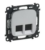 Подвійна компʼютерна розетка Legrand RJ45 кат6 UTP Valena ALLURE 753943